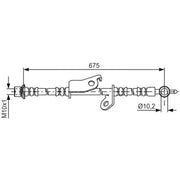 Bosch Brake Hydraulic Hose Line Front Right 1 987 481 656