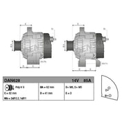 Denso Car Alternator 12V DAN628