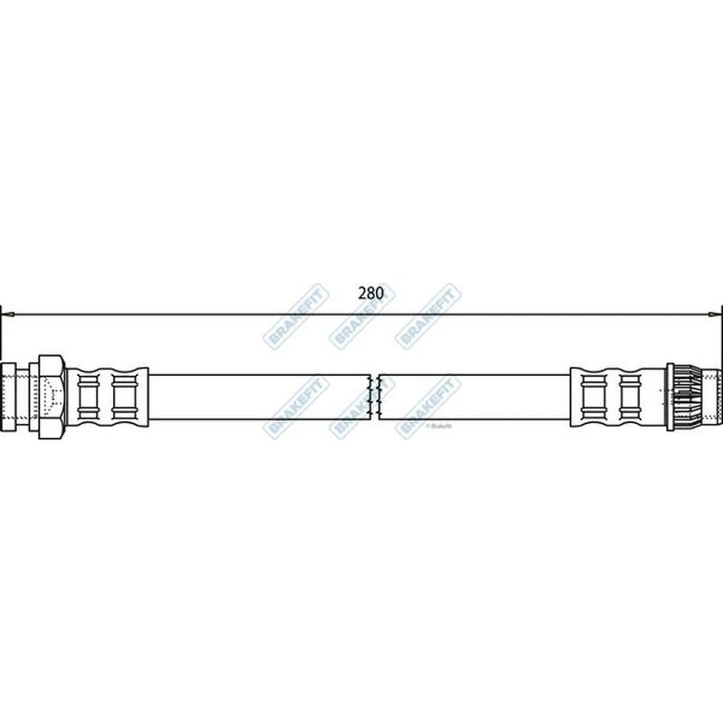 Apec Brake Hydraulic Hose Line Rear BHO4249