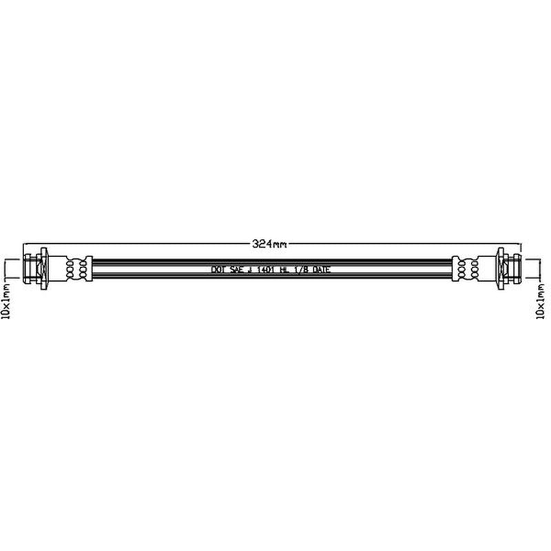 Abtex Brake Hydraulic Hose Line Rear ABH1245