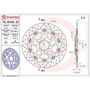 Brembo 2 x Floating Front Brake Disc Brake Discs 78B40825