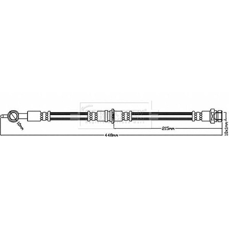 Borg & Beck Brake Hydraulic Hose Line Rear Left BBH8006