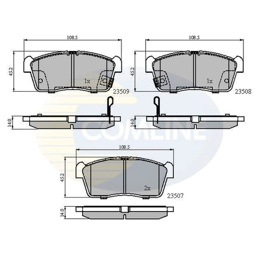 Comline 4 x Front Brake Pad Set CBP31113