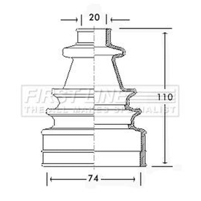 First Line Drive Shaft Bellow Kit Front Left FCB2230