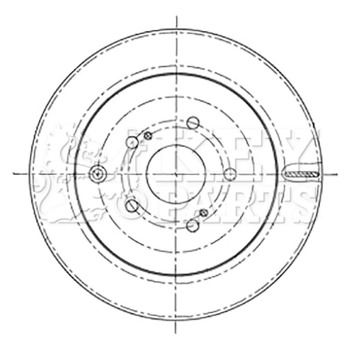 Genuine Key Parts Rear Brake Disc Pair Kbd5196 Bosch  - Town Parts