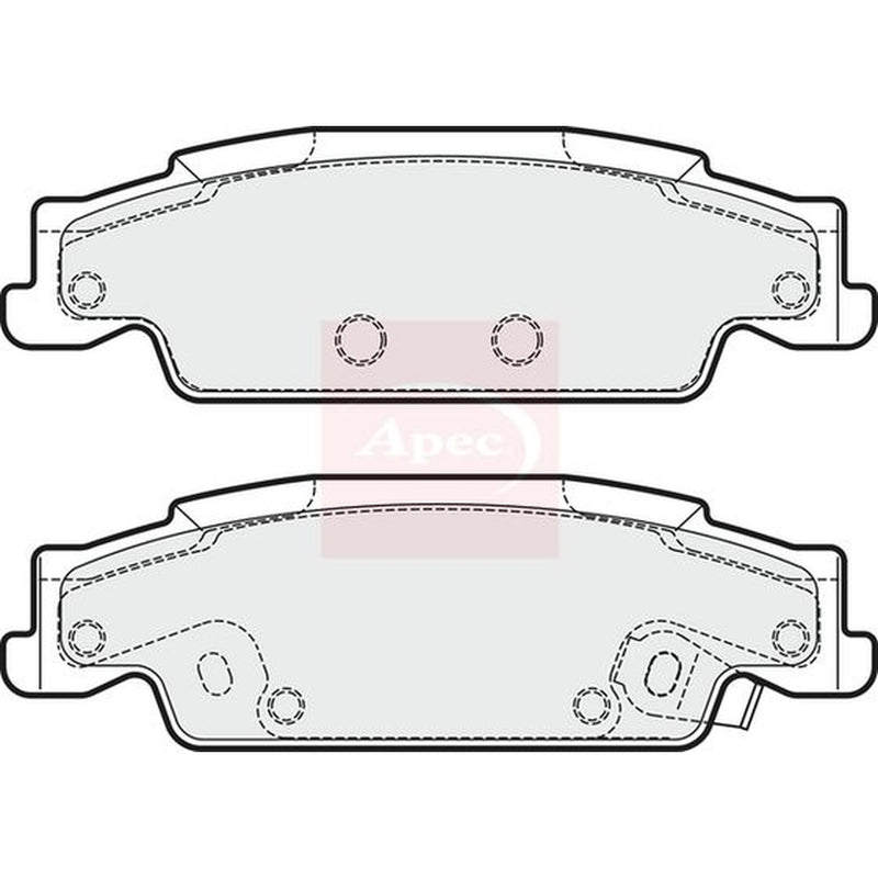 Apec Rear Brake Pad Set PAD1703