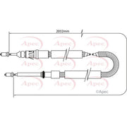 Apec Handbrake Cable Left Rear CAB1046