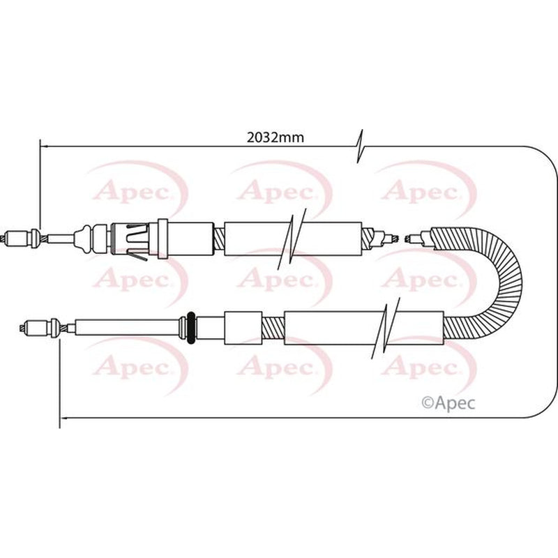 Apec Handbrake Cable Left Rear CAB1046
