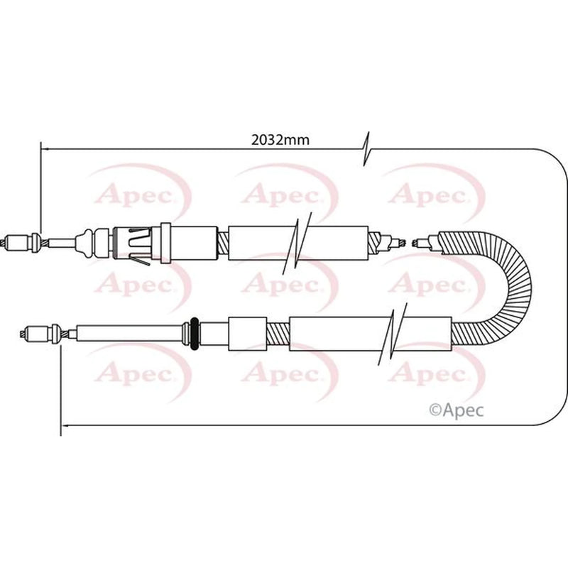 Apec Handbrake Cable Left Rear CAB1046