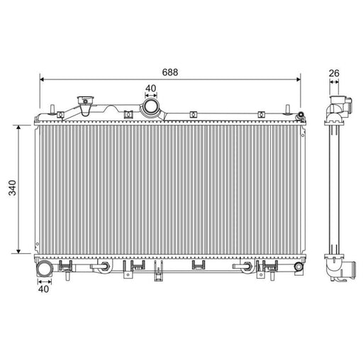 Valeo Engine Radiator 701196