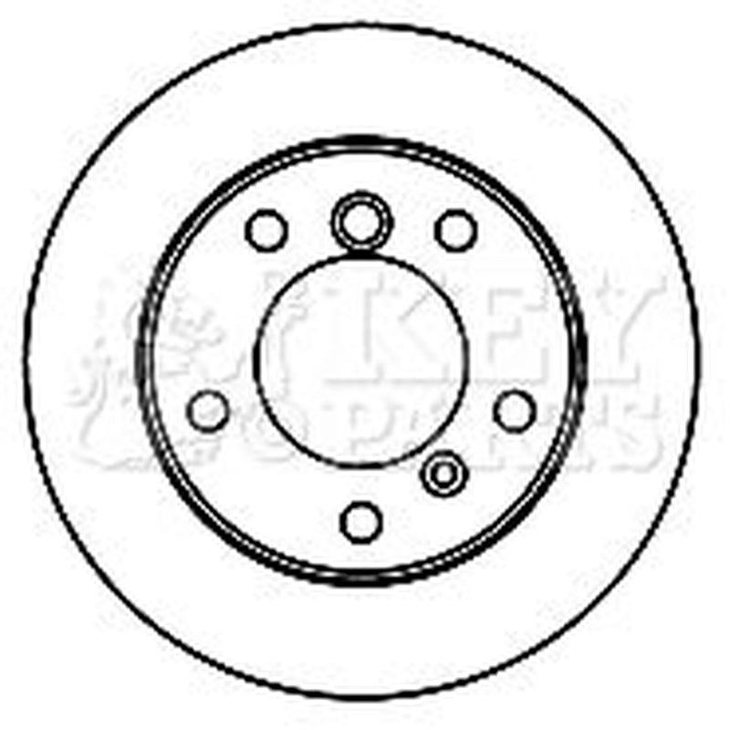 Key Parts 2 x Solid Rear Brake Discs KBD5751S