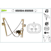 Valeo Electric Window Regulator Lifter Right Front 850505