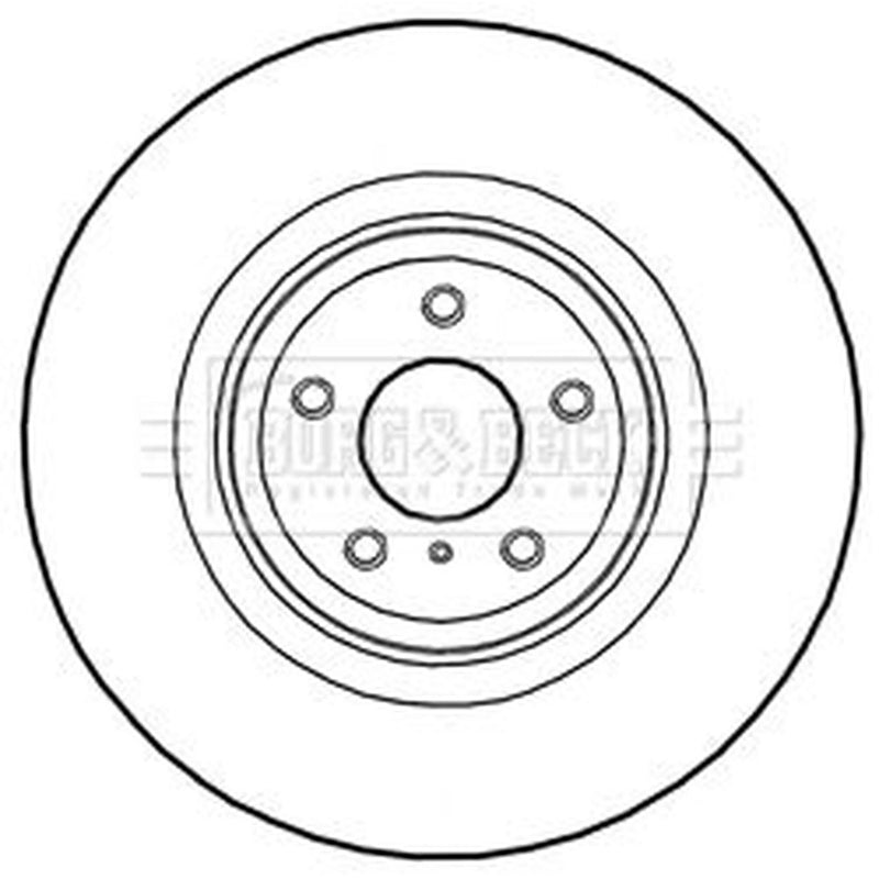 Borg & Beck 2 x Vented Front Brake Discs BBD5987S