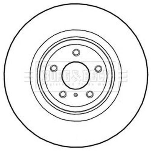 Borg & Beck 2 x Vented Front Brake Discs BBD5987S