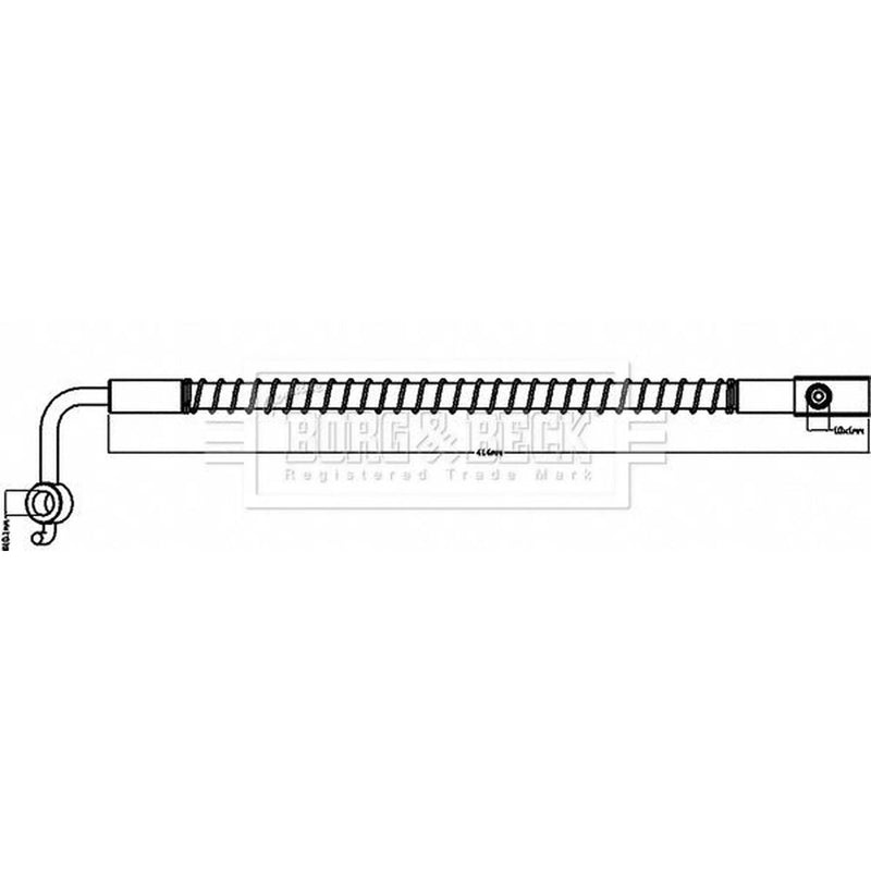 Borg & Beck Brake Hydraulic Hose Line Rear Left BBH8664