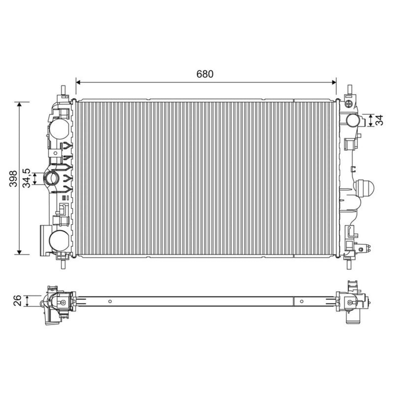 Valeo Engine Radiator 701229