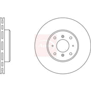 Apec 2 x Vented Front Brake Discs DSK555