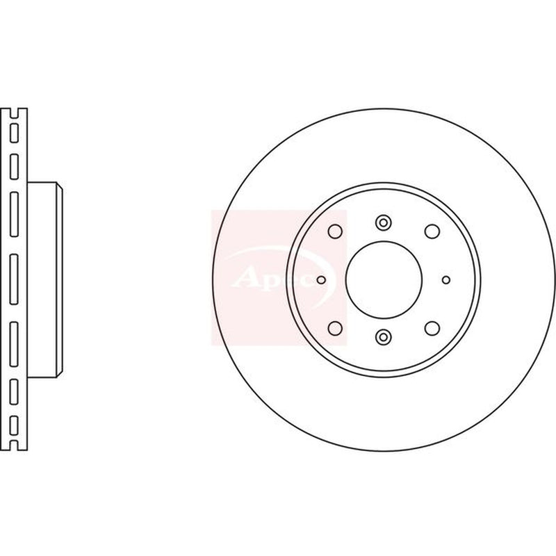 Apec 2 x Vented Front Brake Discs DSK555