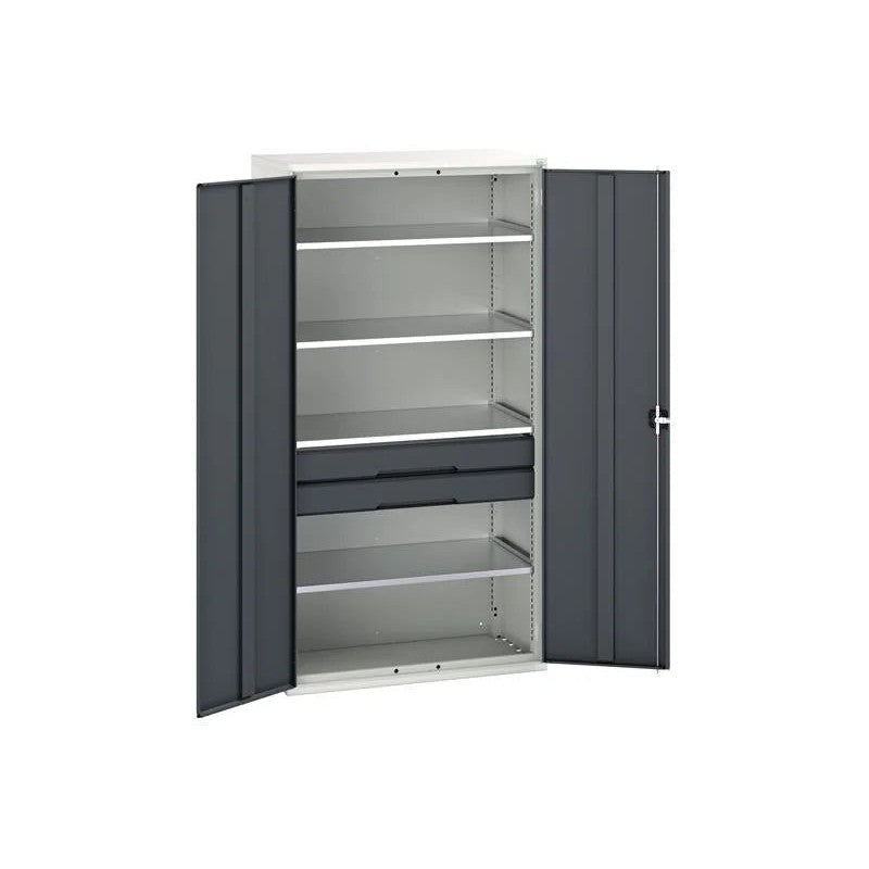 Bott Verso Kitted Cupboard 4 Shelf + 2 Drawer 1050 x 2000mm Anthracite Grey