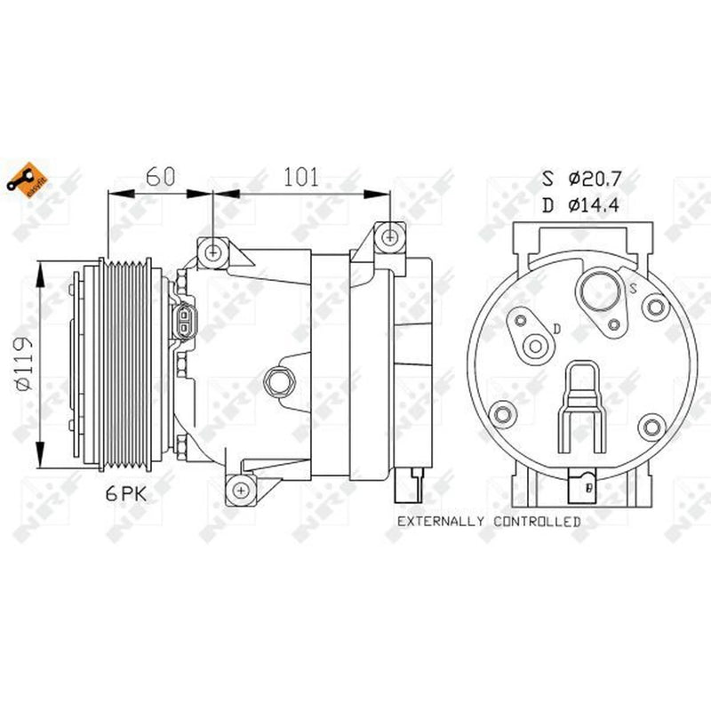 NRF Air Conditioning Compressor 32101
