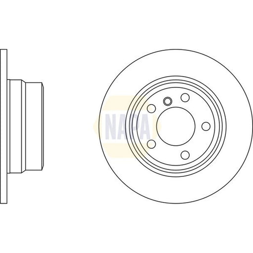 NAPA 2 x Solid Rear Brake Discs NBD5227