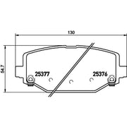 DON Rear Brake Pad Set PCP1574