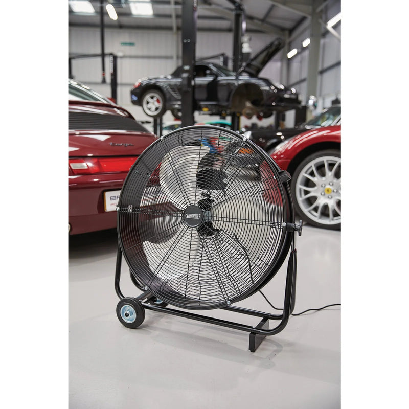 Draper Drum Fan 24" 120W High-Velocity Industrial Air Circulator