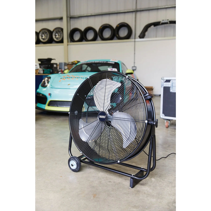 Draper Drum Fan 24" 120W High-Velocity Industrial Air Circulator