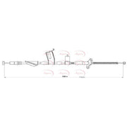 Apec Handbrake Cable Left Rear CAB1485
