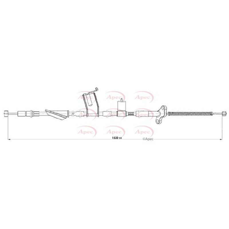 Apec Handbrake Cable Left Rear CAB1485