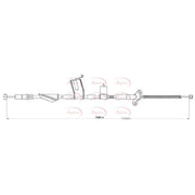 Apec Handbrake Cable Left Rear CAB1485