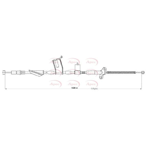 Apec Handbrake Cable Left Rear CAB1485