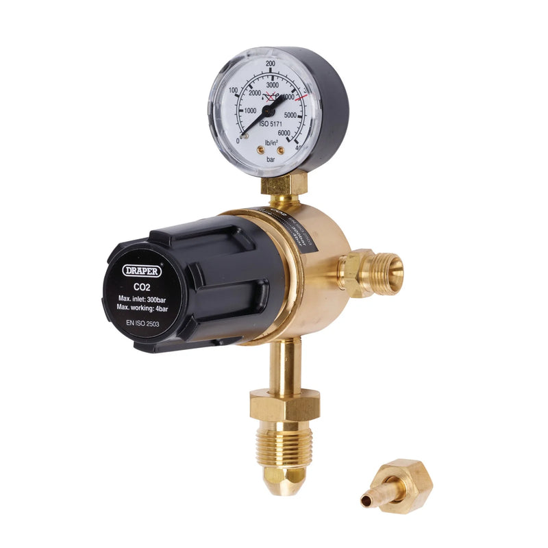 Draper Gas Bottle Regulator Single Gauge 300 Bar