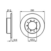 Bosch 2 x Solid Rear Brake Discs 0 986 478 656