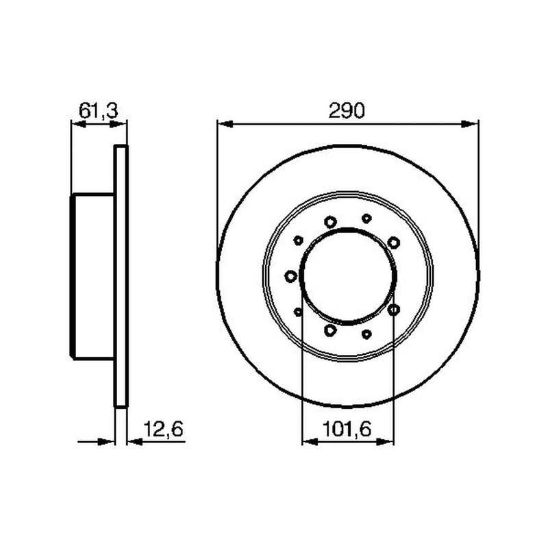 Bosch 2 x Solid Rear Brake Discs 0 986 478 656