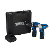 Draper 12V Combi Drill & Impact Driver with 2 x 1.5Ah Batteries
