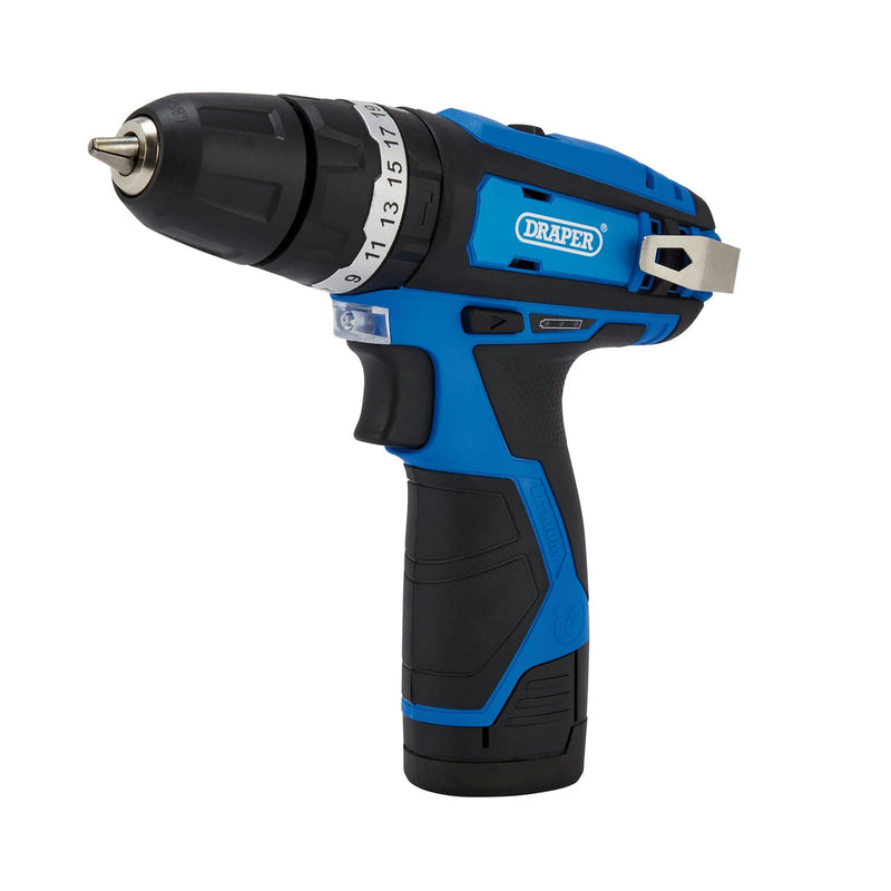 Draper 12V Combi Drill & Impact Driver with 2 x 1.5Ah Batteries