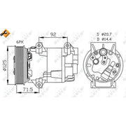 NRF Air Conditioning Compressor 32208