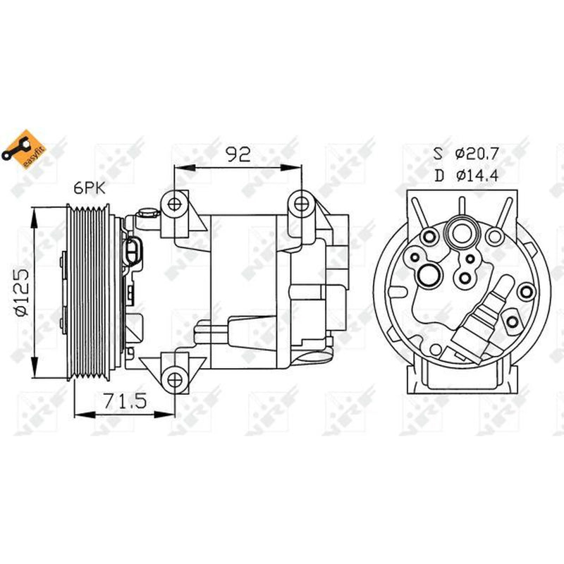 NRF Air Conditioning Compressor 32208