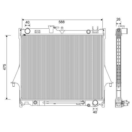 Valeo Engine Radiator 701234