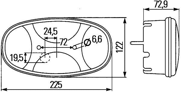 Hella 2VP 343 640-087 Tail Light Assembly