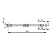 Bosch Brake Hydraulic Hose Line Front 1 987 481 A46
