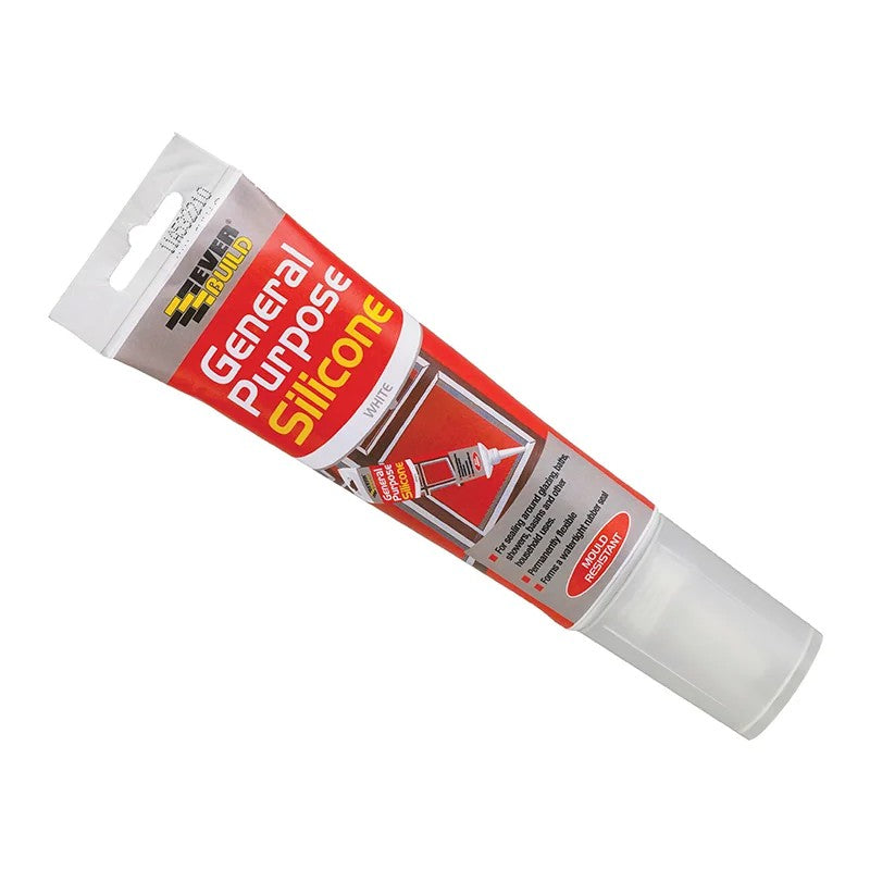 Everbuild Sika Easi-squeeze General Purpose Silicone White 80ml - 483131