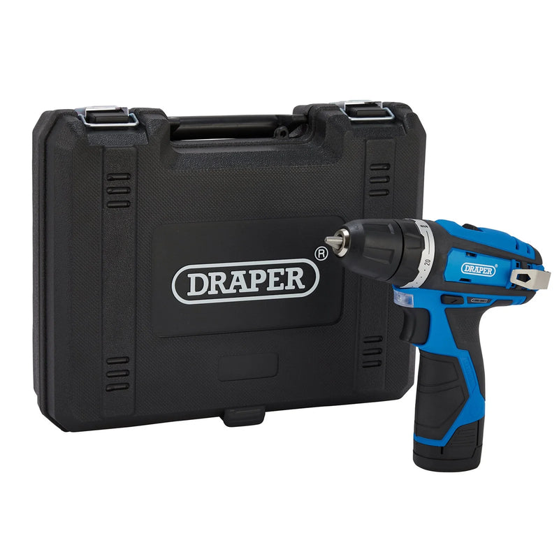 Draper 12V Drill Driver with 1.5Ah Battery & Fast Charger