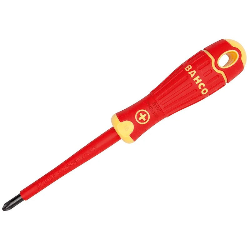 Bahco BAHCOFIT Insulated Screwdriver Phillips Tip PH0 x 75mm - B197.000.075