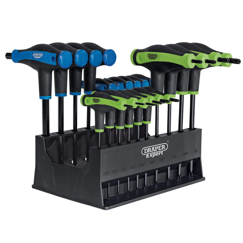 Draper Expert T-Handle Key Set 20 Piece TX-STAR® & Hex