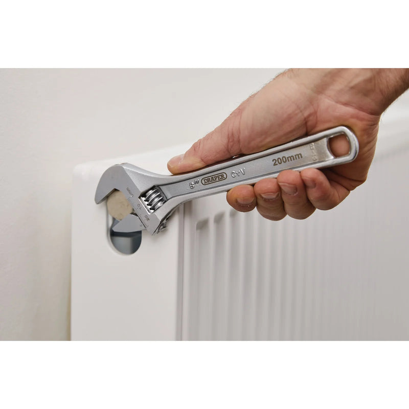 Draper Adjustable Wrench 200mm with 27mm Jaw Capacity