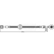 Borg & Beck Brake Hydraulic Hose Line Front Left BBH8362