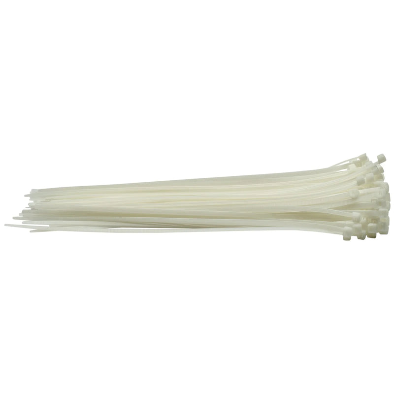 Draper Cable Ties, 4.8mm, White (Pack of 100)