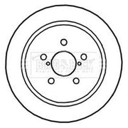 Borg & Beck 2 x Solid Rear Brake Discs BBD4764